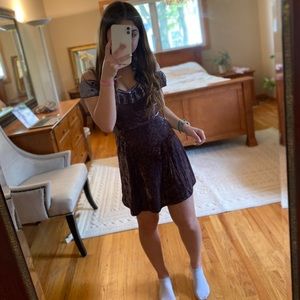 CRUSHED VELVET GIRLS DRESS XS